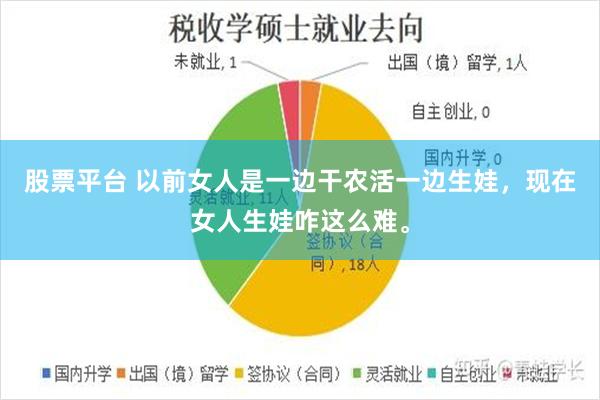 股票平台 以前女人是一边干农活一边生娃，现在女人生娃咋这么难。